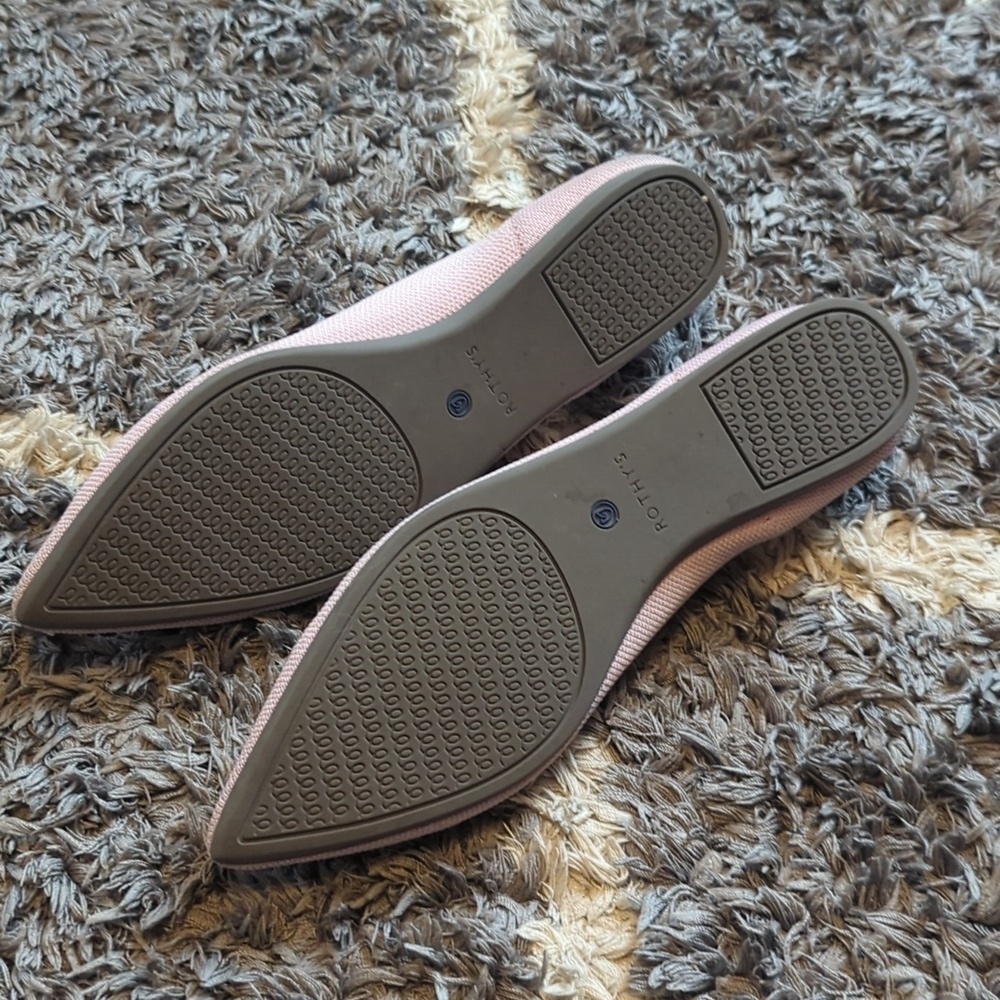 Rothy's Light Pink Pointed Toe Flat Size Women's 10 - Picture 3 of 7